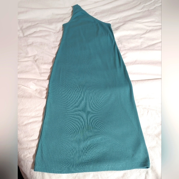 GAP Rib One Shoulder Midi Dress Size Small - Picture 3 of 7
